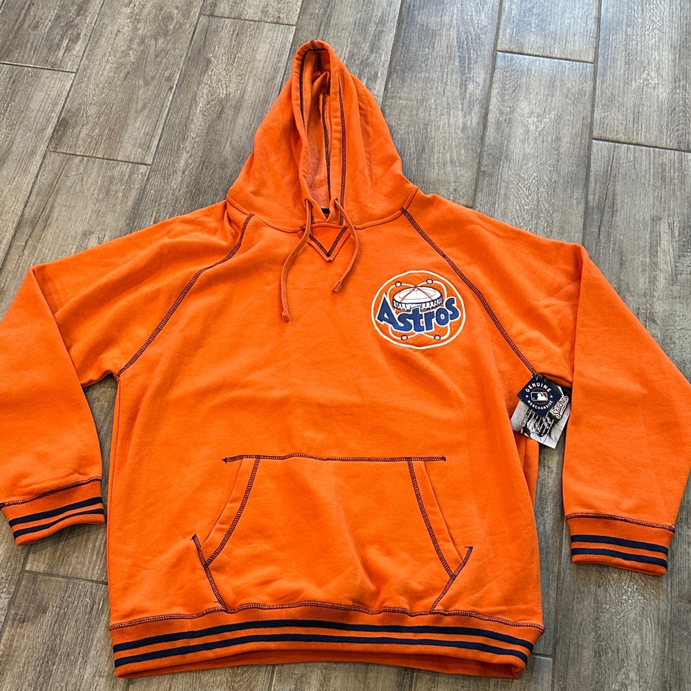 Orange Astros Men's Hoodie